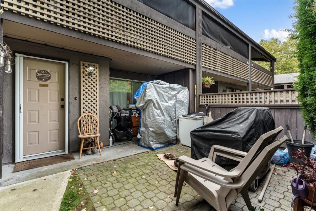 Private paver patio outside 915 34909 Old Yale Road