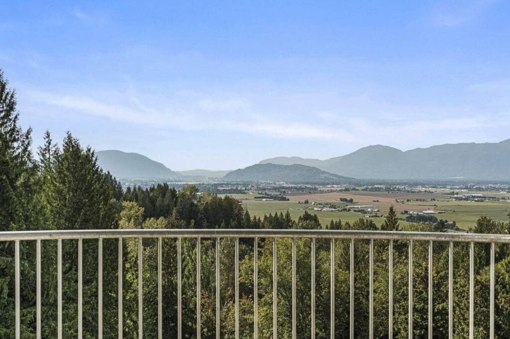 View across the Fraser Valley from the deck at 48625 Wincott Road